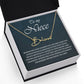 To My Niece Signature Style Name Necklace , Perfect Birthday or Graduation Gift with Blessing Card and Gift Box Packaging