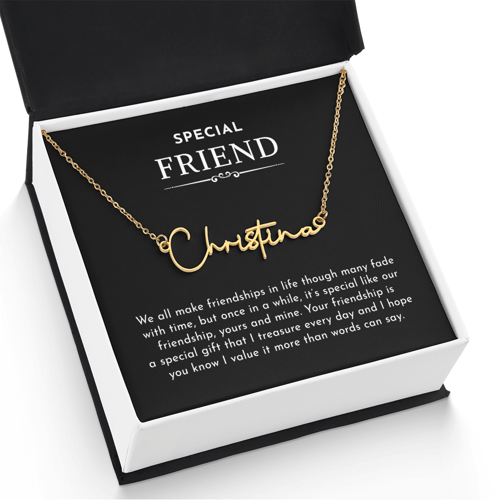 Special friend single name necklace