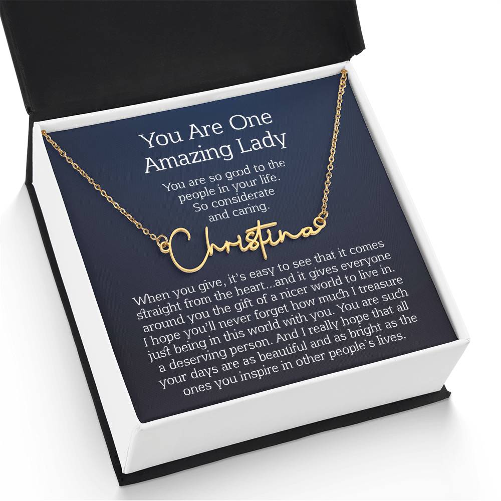 amazing lady signature necklace