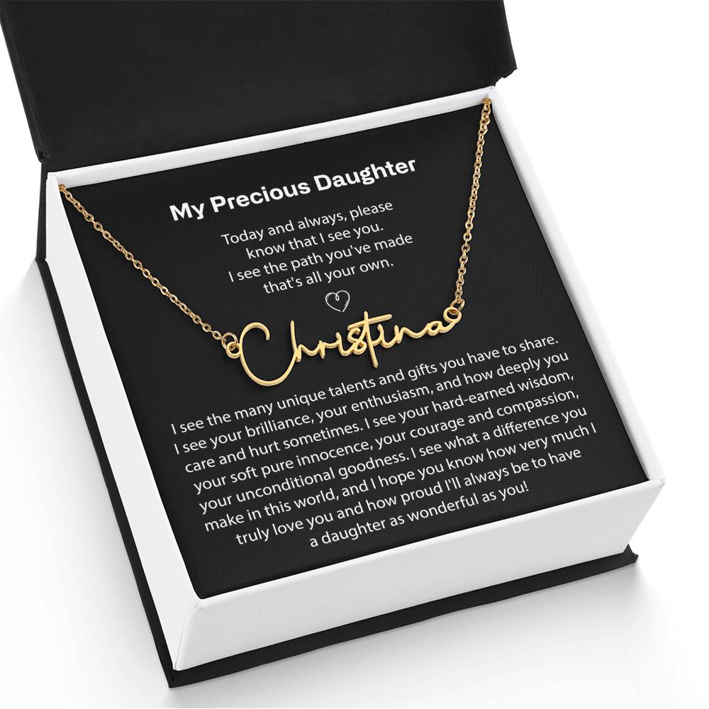 daughter name necklace