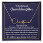 Custom Granddaughter Necklace Gifts from Grandma - Personalized Name Jewelry with Message Card and Gift Box for Graduation or Birthday