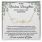 Father to Daughter Necklace Gift: Birthday Present with Gift Box and Message Card