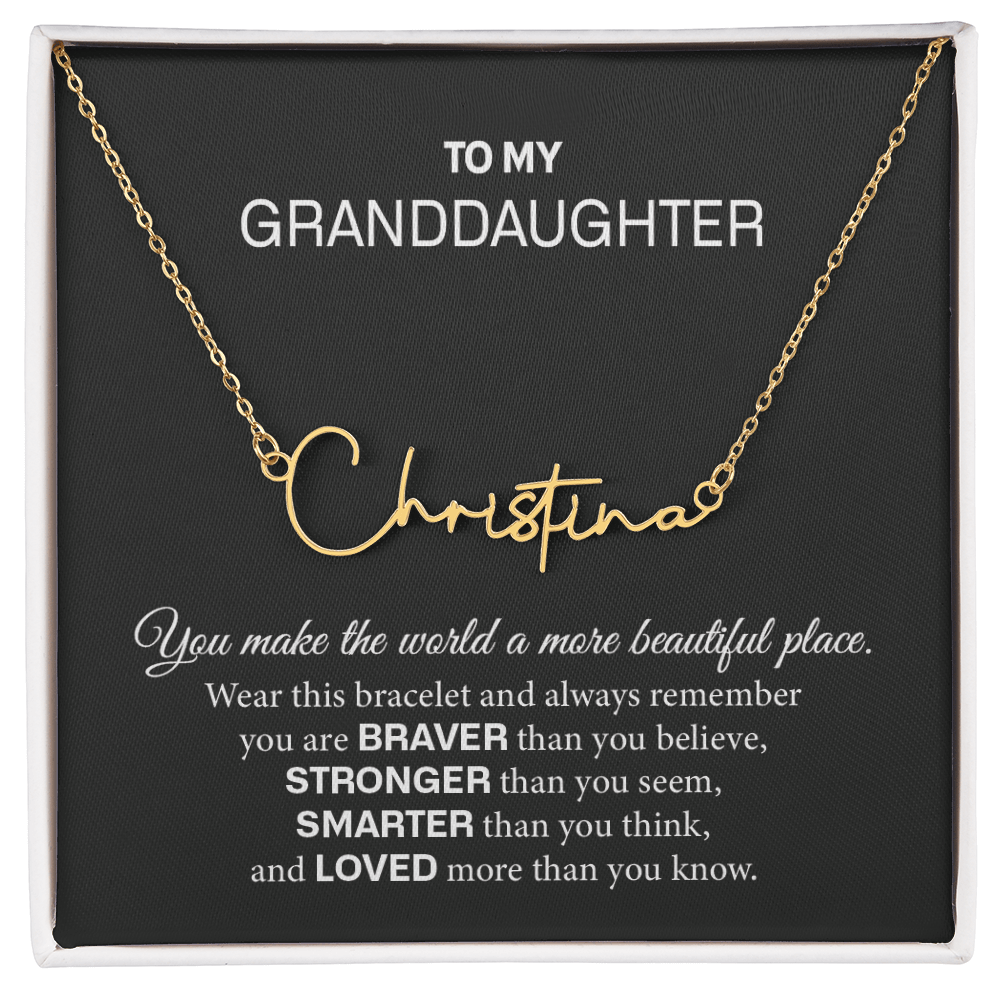 granddaughter name necklace