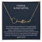 Father and Daughter Necklace Jewelry Gift,  Signature Style Name Necklace
