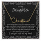 Daughter Gifts From Mom Dad To My Daughter Necklace  Signature Name Necklace Graduation Gifts Birthday Christmas Message Card＆LED Gift Box