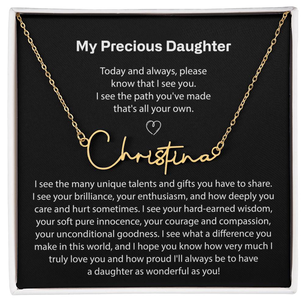 daughter name necklace