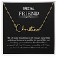 Special friend single name necklace