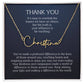 thank you name necklace