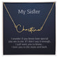 my sister signature name necklace