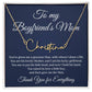 Gift to My Boyfriend's Mom Necklace | Sign Style Name Necklace | Boyfriends Mom Necklace