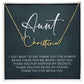 Jewelry Gifts for Aunt from Niece Nephew, Signature Style Name Necklace on Sentimental Quote Card