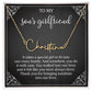 To my Son's Girlfriend Gifts, Signature Style Name Necklace, Valentine's Day Jewelry Birthday Gift