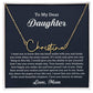 To My Dear Daughter Signature Style Name Necklace, Gift From Mom, Daughter Mother Jewelry, Birthday Christmas Gift