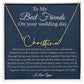 Friend to Bride Necklace Gift with Message Card, on Her Wedding Day, Friend of The Bride Necklace, Wedding Gift for Bride, Bride Jewelry Gift