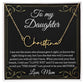 To My Daughter Necklace From Mom, Daughter Signature Style Name Necklace, Daughter Gift, Birthday Gift, Christmas Gift Daughter From Mom