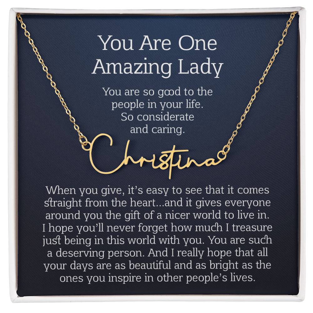 amazing lady signature necklace