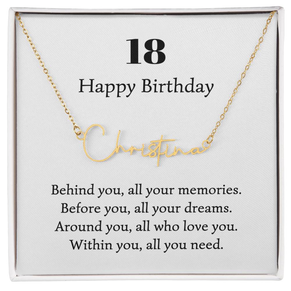 217 happy birthday name neckalce signature