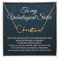 Unbiological Sister Signature Style Name Necklace Bonus Sister Necklace Sister in Law Necklace Name Necklace for Sister Birthday Gift from Sister Christmas Gifts