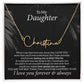 To My Daughter Necklace Jewelry Gift From Mom Dad, The Signature Style Name Necklace