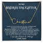 Father Daughter Necklace for Daughter from Dad, To My Daughter Necklace from Daddy On Birthday, Mothers Day, Includes Gift Box and Message Card