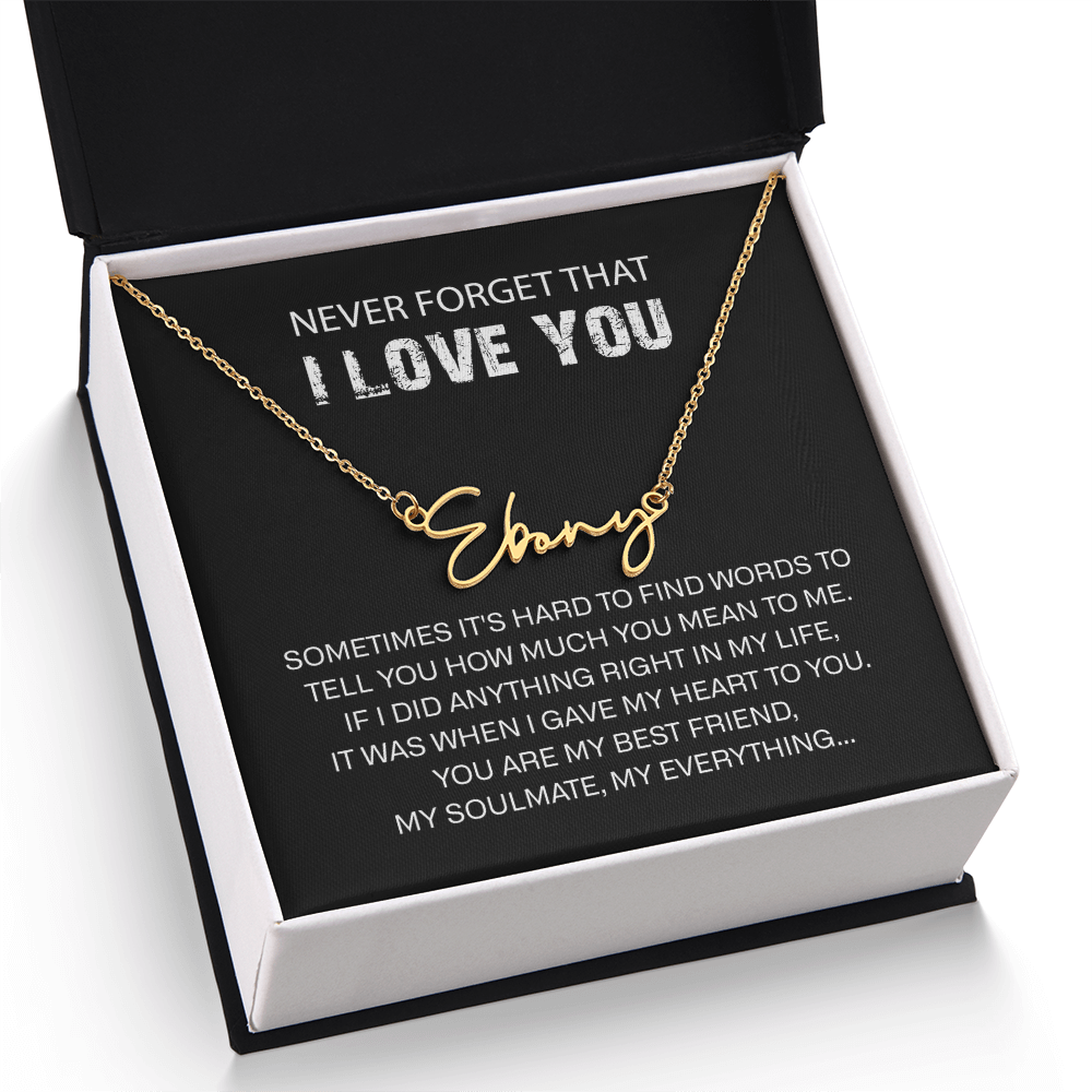 NEVER FORGET I LOVE YOU