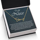 To My Niece Signature Style Name Necklace , Perfect Birthday or Graduation Gift with Blessing Card and Gift Box Packaging