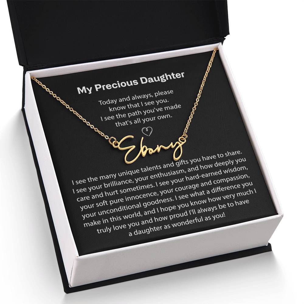 daughter name necklace