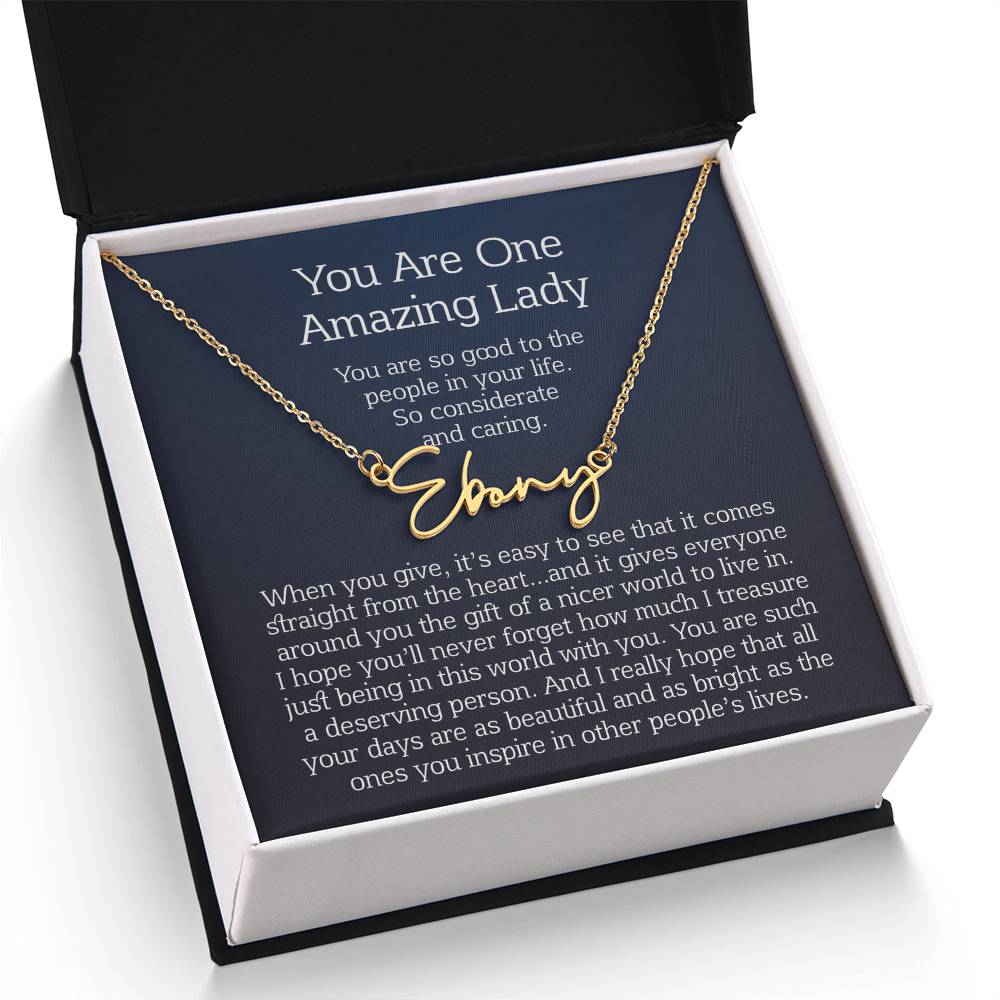 amazing lady signature necklace