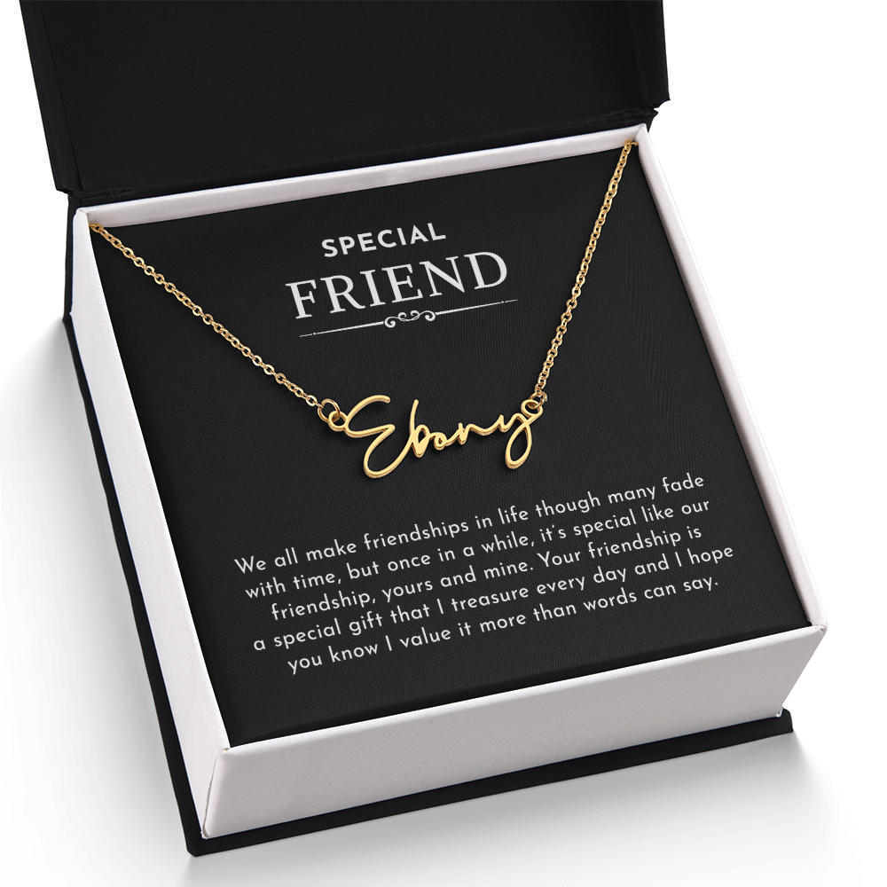 Special friend single name necklace
