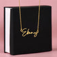 sister signature name necklace