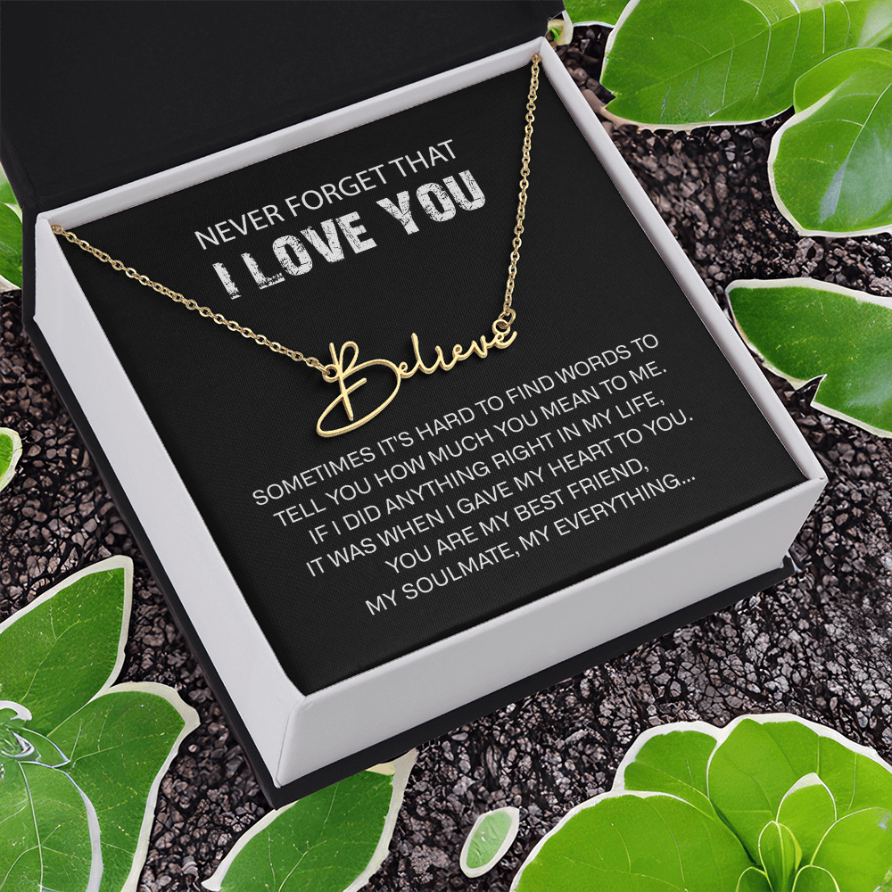 NEVER FORGET I LOVE YOU