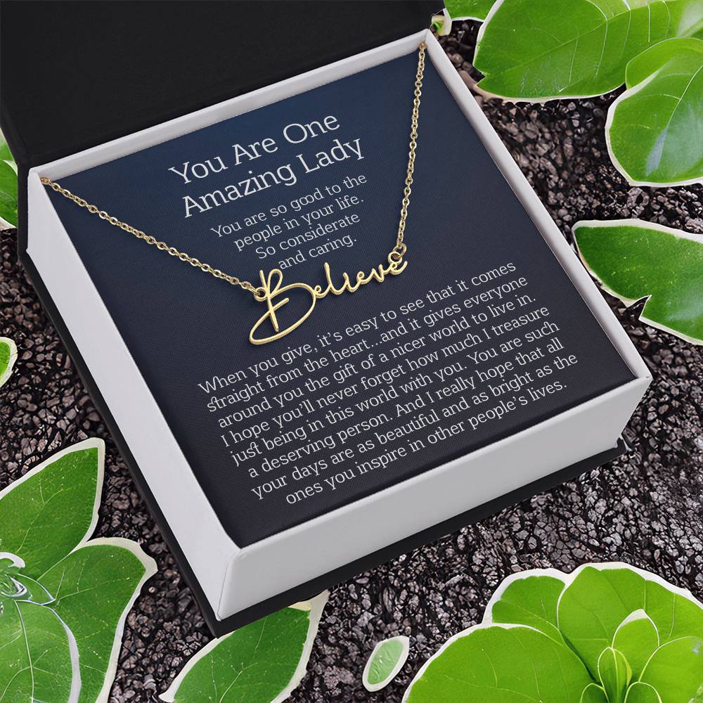 amazing lady signature necklace