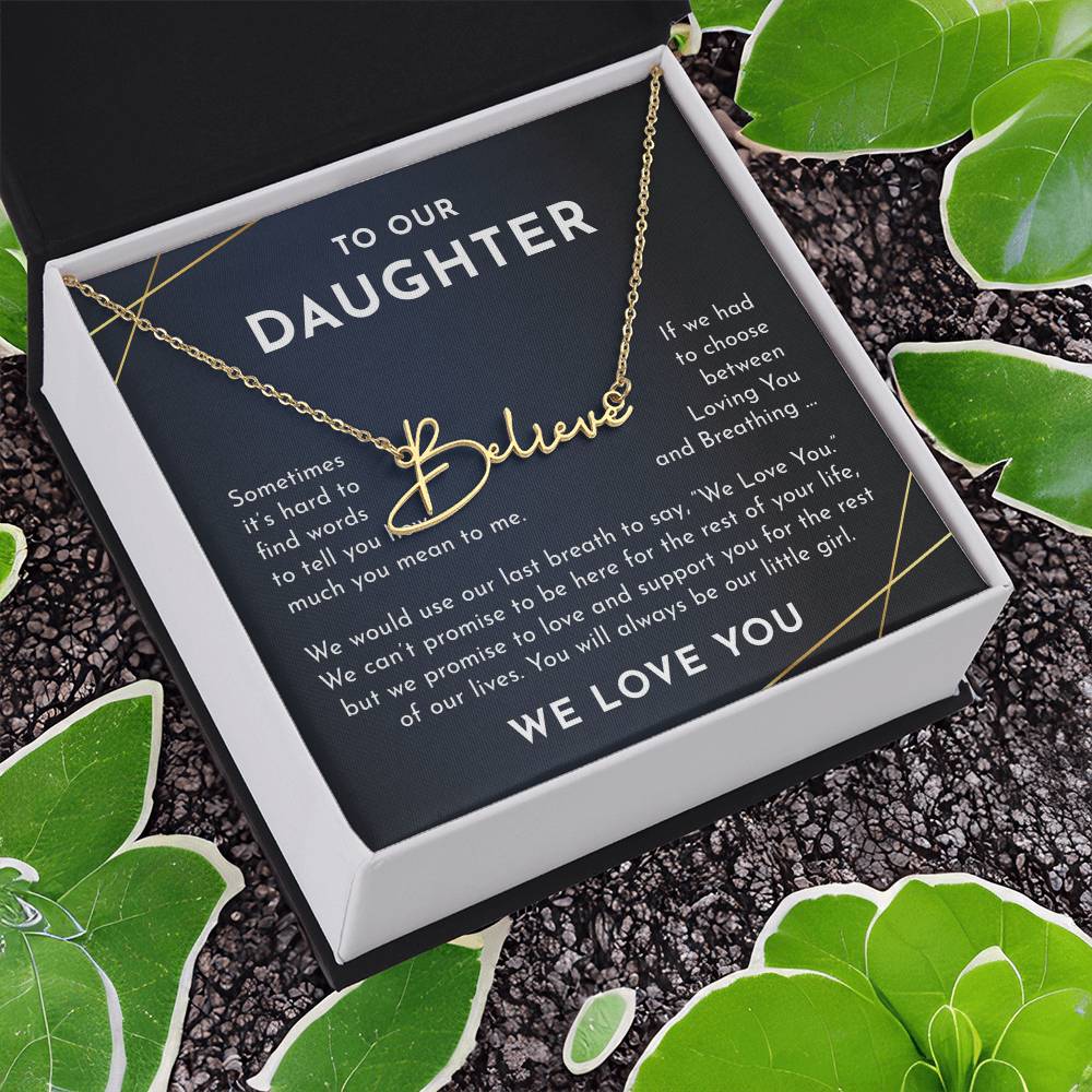 to our daughter