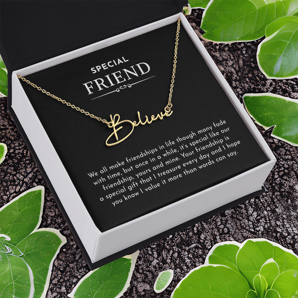 Special friend single name necklace