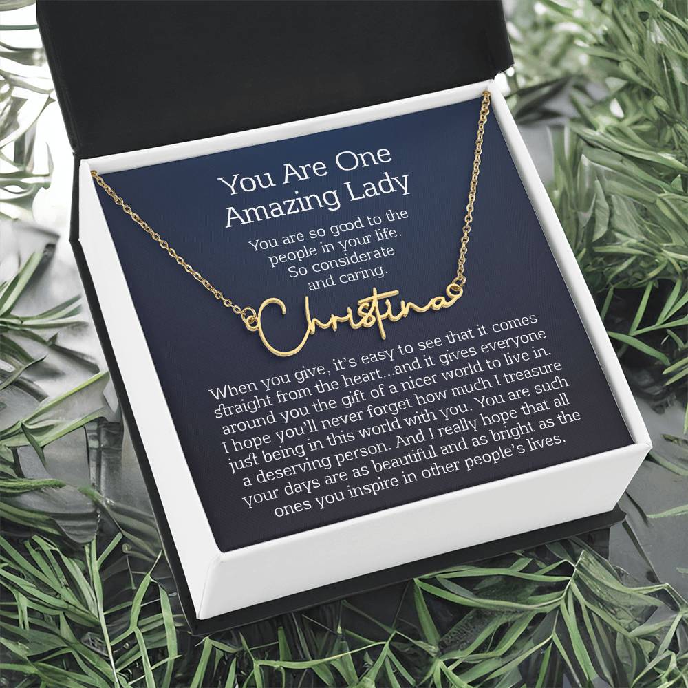 amazing lady signature necklace