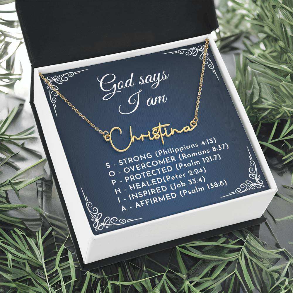 0810 god say name necklace