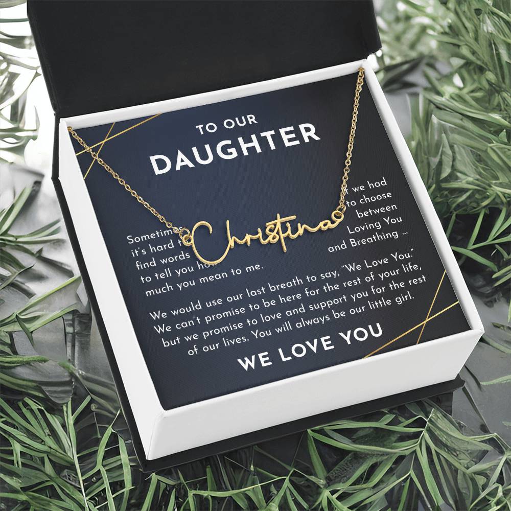 to our daughter