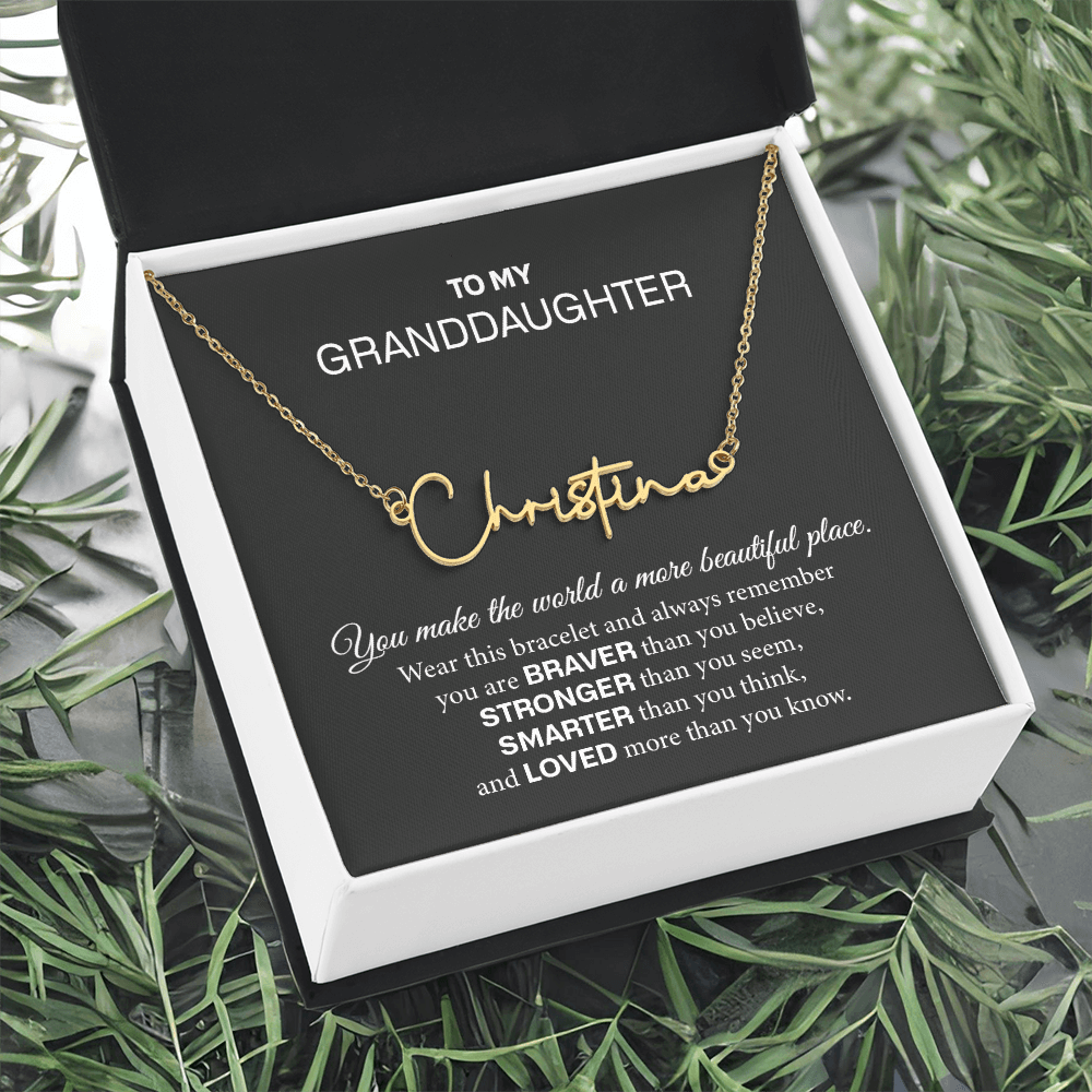 granddaughter name necklace
