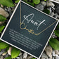 Jewelry Gifts for Aunt from Niece Nephew, Signature Style Name Necklace on Sentimental Quote Card