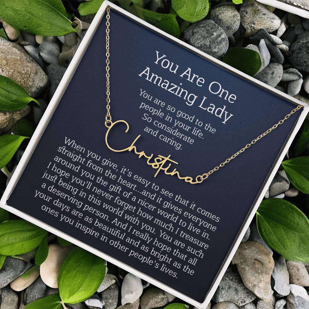 amazing lady signature necklace