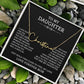 To My Daughter Signature Style Name Necklace, Mother's Day Graduation Birthday Christmas Jewelry Gifts from Mom with Heartfelt Message Card