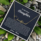 To My Dear Daughter Signature Style Name Necklace, Gift From Mom, Daughter Mother Jewelry, Birthday Christmas Gift