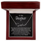 To My Daughter Signature Style Name Necklace from Mom | Christmas Message Card Name Necklace