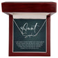 Jewelry Gifts for Aunt from Niece Nephew, Signature Style Name Necklace on Sentimental Quote Card