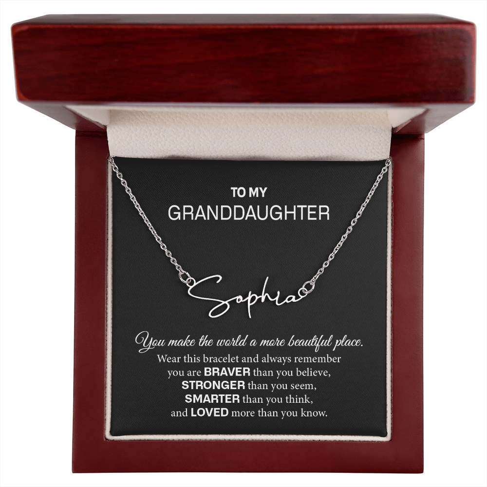 granddaughter name necklace