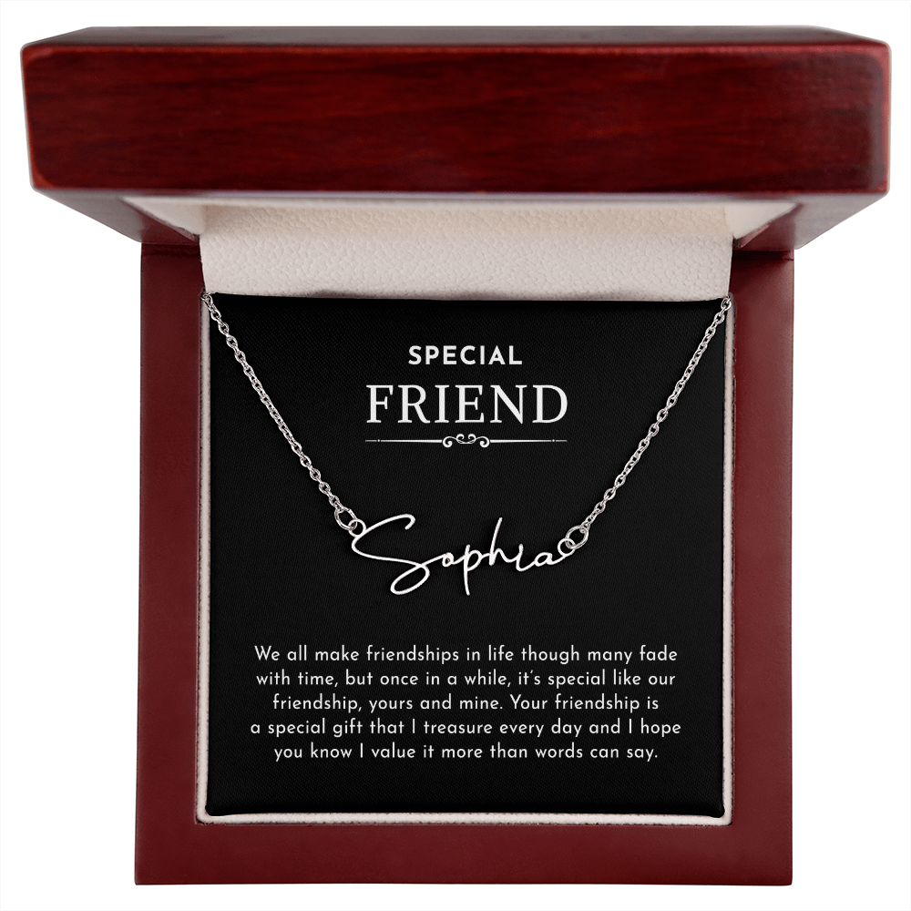 Special friend single name necklace