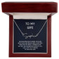 The Signature Style Name Necklace To My Gorgeous Wife With A Personalized Message Card, Gift From Husband, Gift For Wife, Wife Necklace