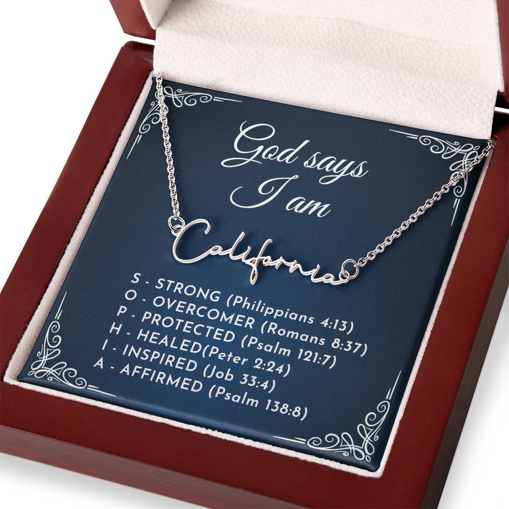 0810 god say name necklace