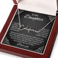 To My Daughter Signature Style Name Necklace, Daughter Necklace, Gift For Daughter, Daughter Necklace, Daughter Jewelry From Mom Dad