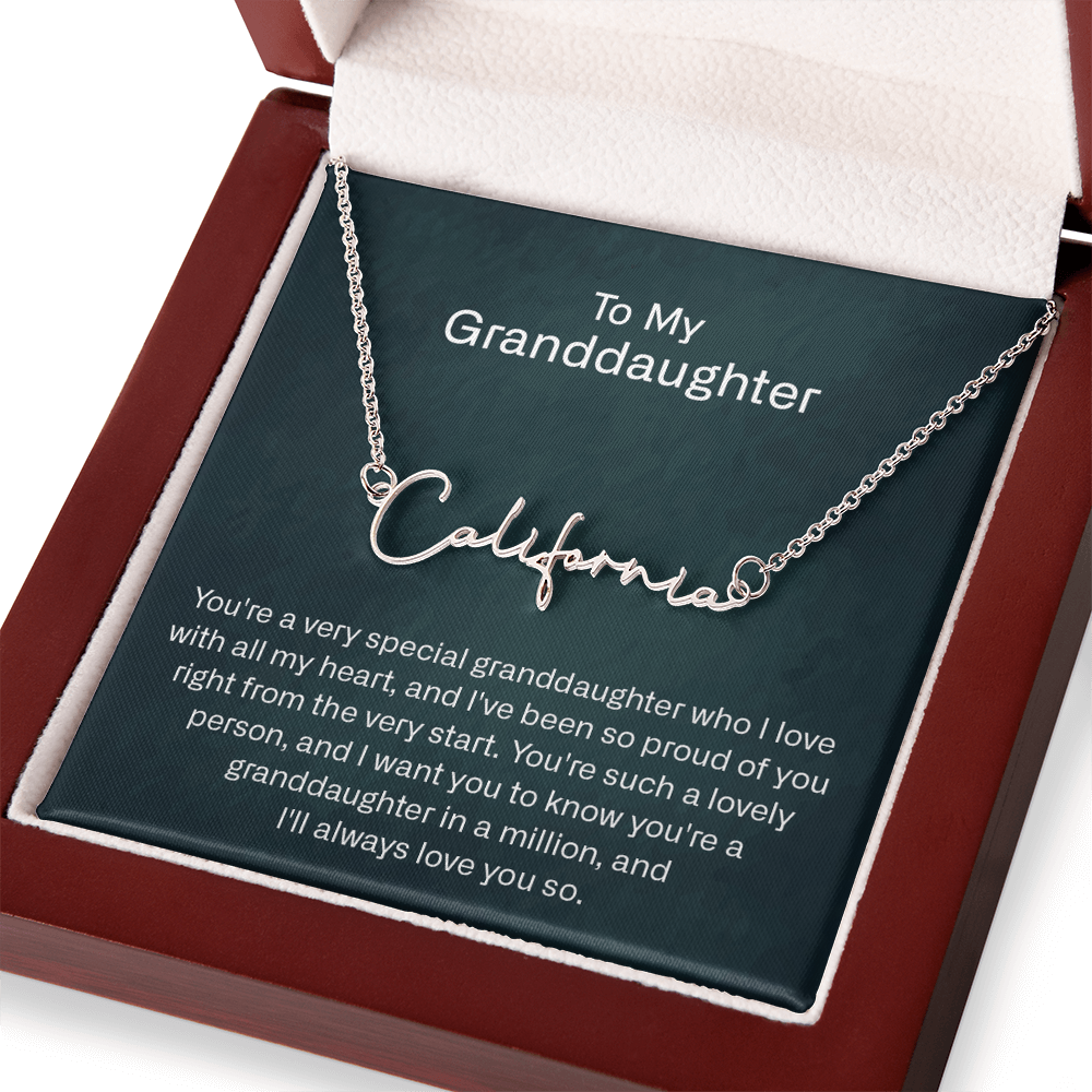 granddaughter name necklace